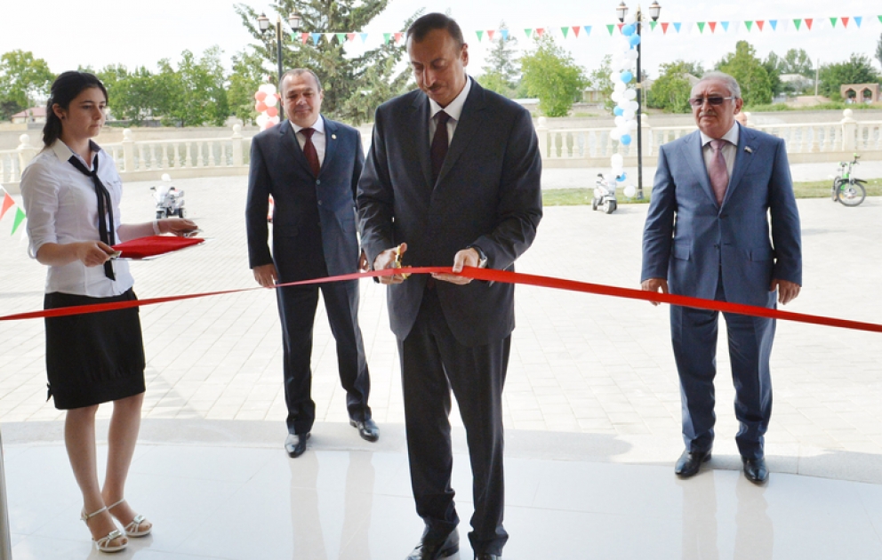 President Ilham Aliyev attends opening of literature museum in Gazakh VİDEO