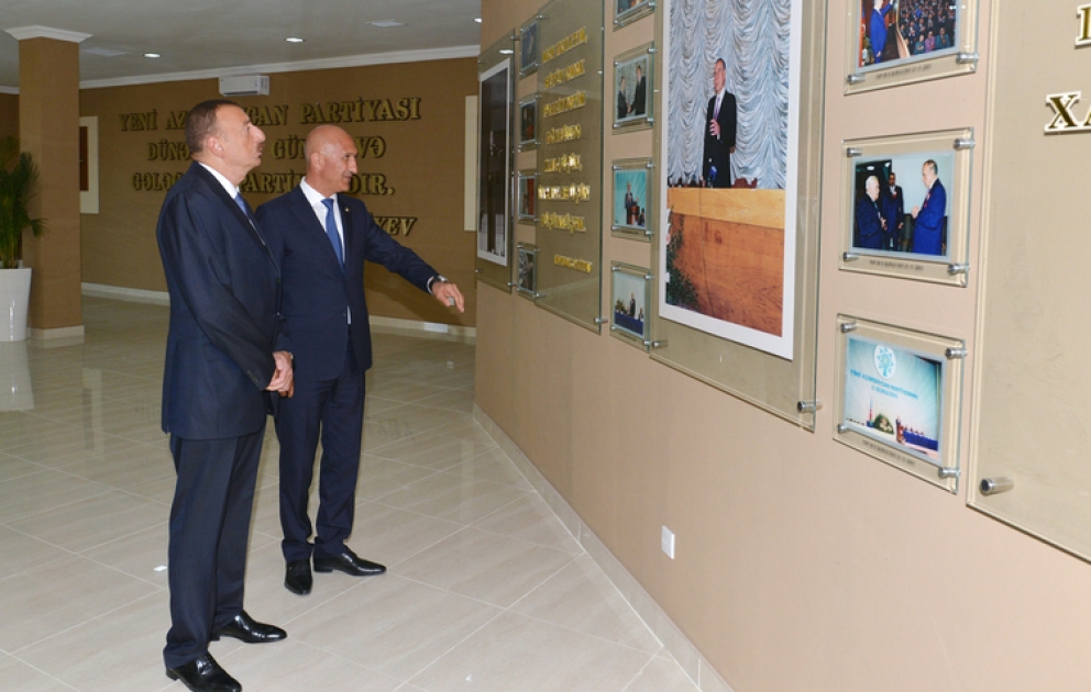 President opens administrative building of New Azerbaijan Party`s Siyazan branch VİDEO