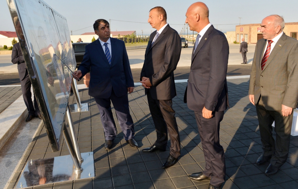 President Ilham Aliyev commissions Siyazan city drinking water and sewerage system VİDEO