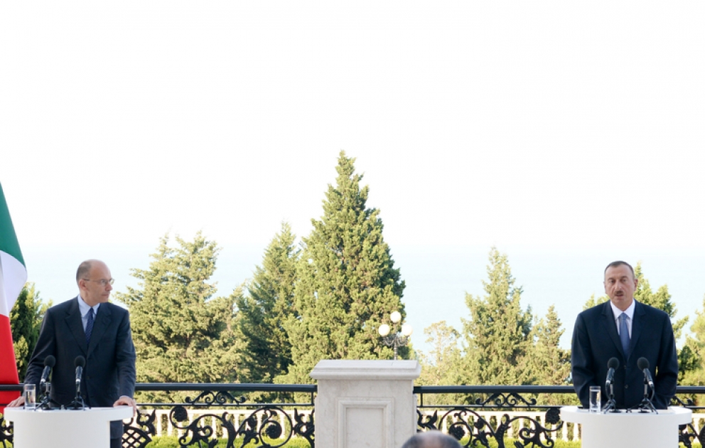 Azerbaijani President, Italian Premier give joint press conference VİDEO