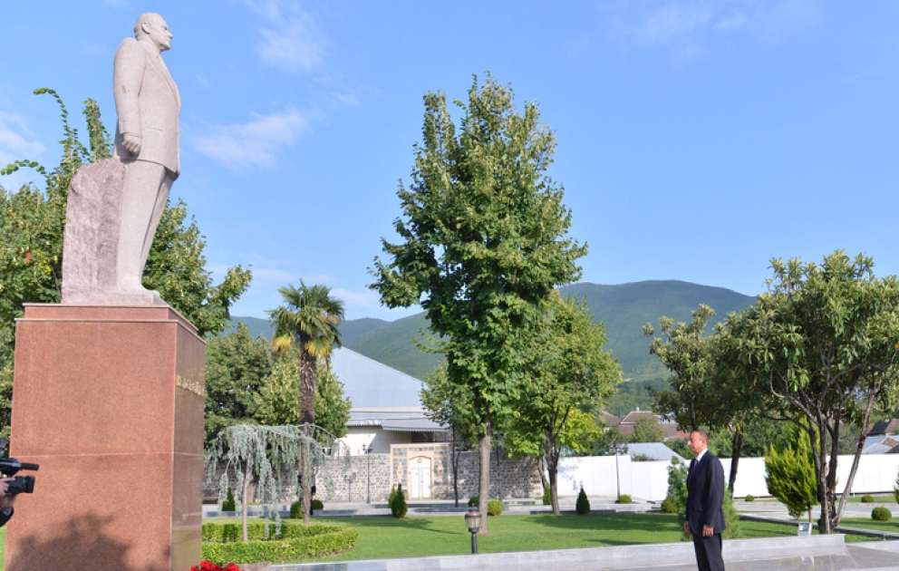 Azerbaijani President arrives in Shaki District VİDEO