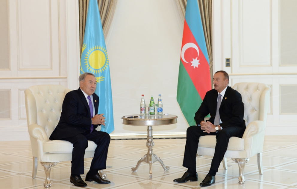 Azerbaijani President meets Kazakh counterpart in Gabala VİDEO