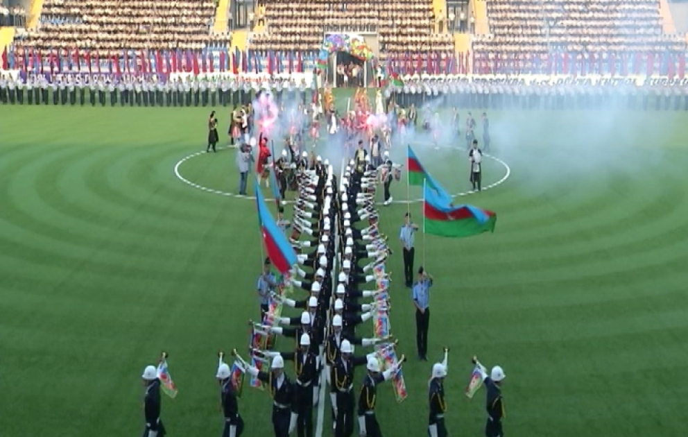 Bakıda hərbçilər arasında birinci Dünya Futbol Kubokunun təntənəli açılış mərasimi keçirilmişdir VİDEO