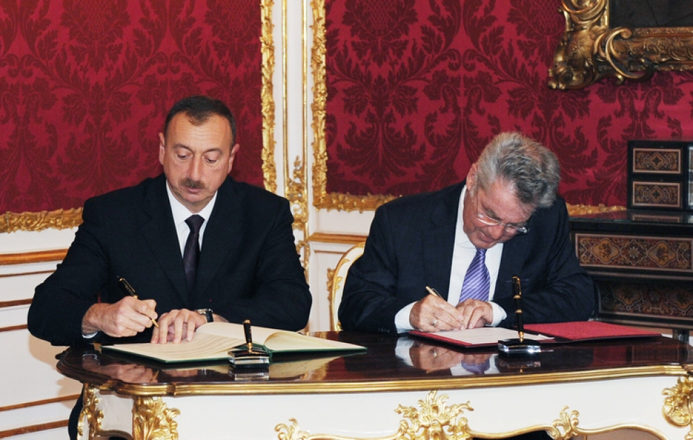 Signature de “La déclaration conjointe sur les relations d’amitié et le partenariat entre la République d’Azerbaïdjan et la République d’Autriche” à Vienne VIDEO
