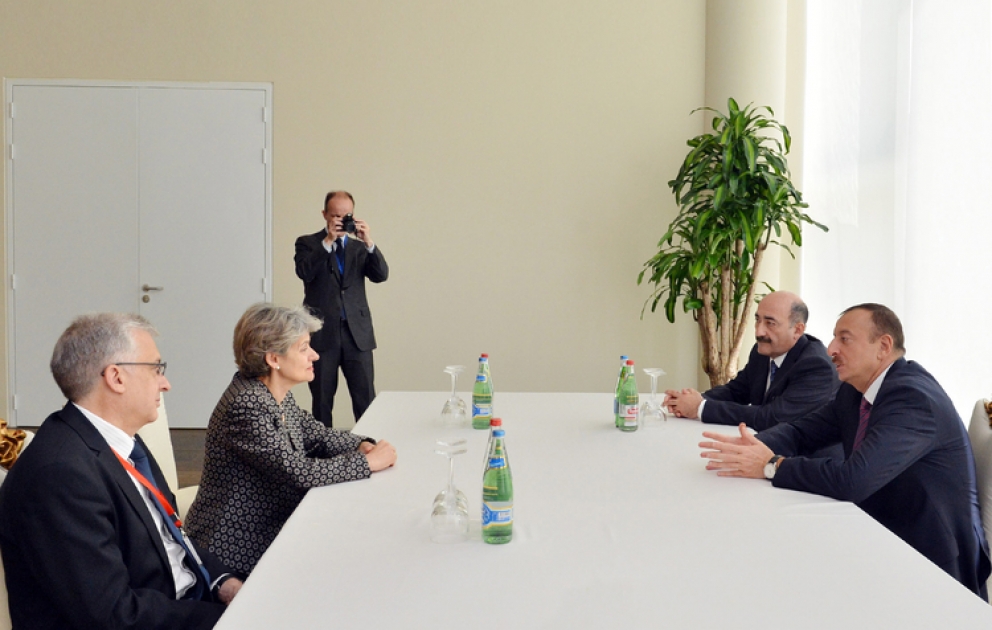 Le président azerbaïdjanais Ilham Aliyev a reçu Mme Irina Bokova, directrice générale de l’UNESCO VIDEO