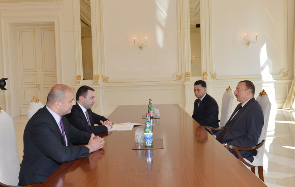 Le président azerbaïdjanais Ilham Aliyev a reçu le ministre géorgien des affaires intérieures VIDEO