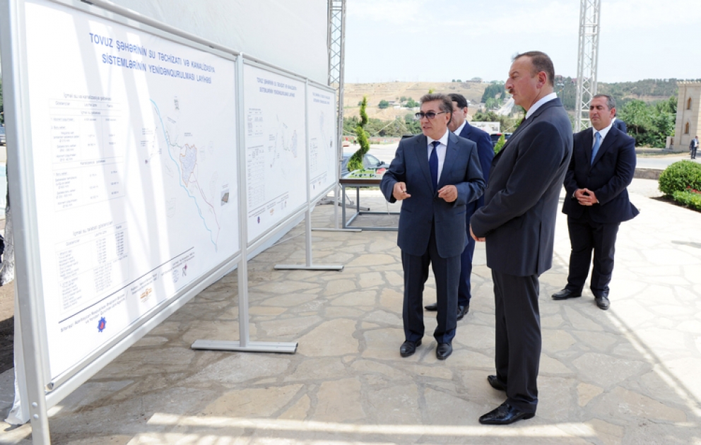 Les systèmes d’approvisionnement en eau et de canalisation des eaux usées de la ville de Tovouz ont été mis en service suite aux travaux de rénovation VİDEO