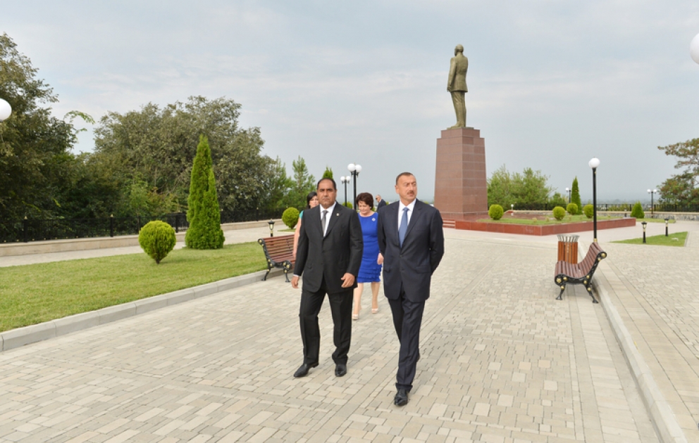 Le président Ilham Aliyev est arrivé dans la région de Balakan VİDEO