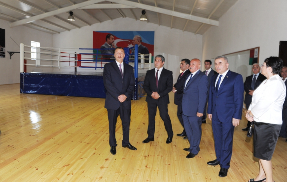 President Ilham Aliyev inaugurates Masalli Regional Boxing Center VİDEO