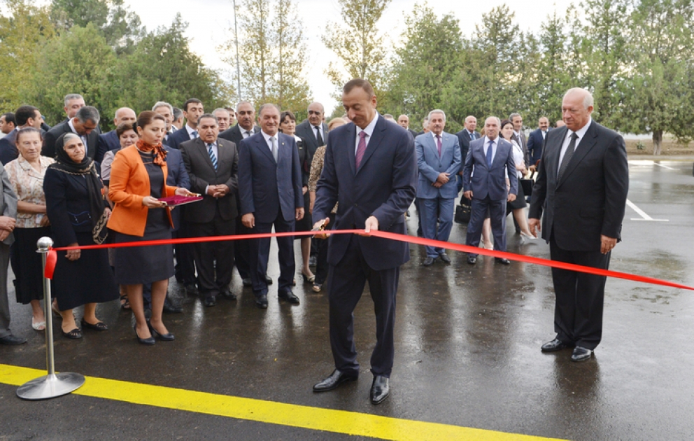 President Ilham Aliyev opens airport in Yevlakh VİDEO