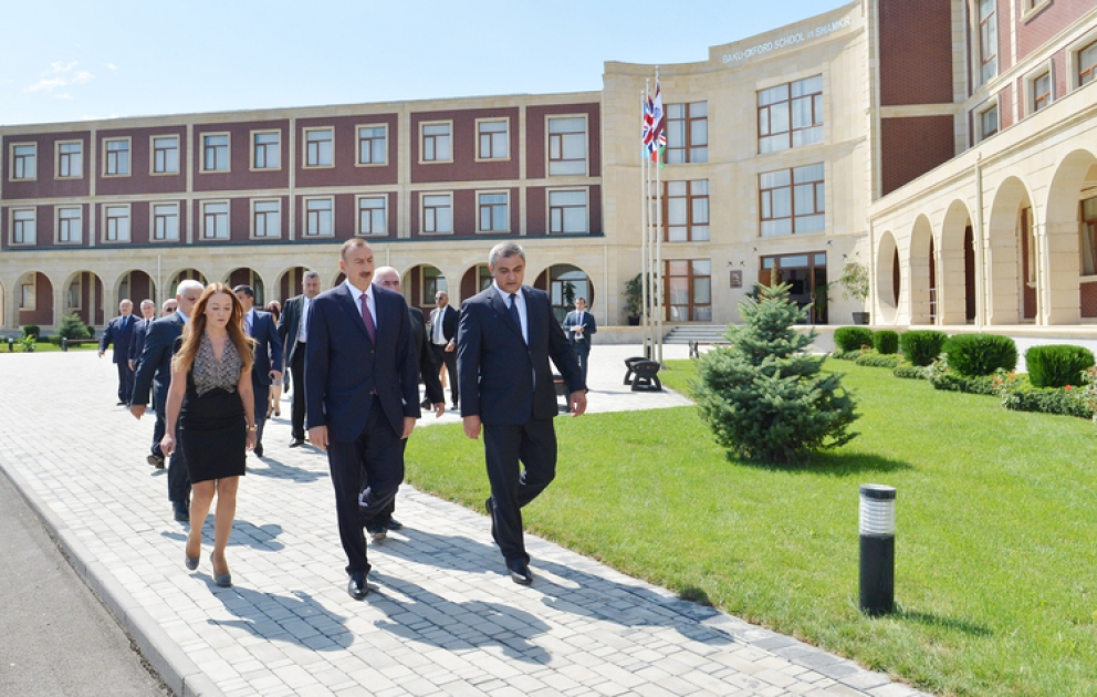 President Ilham Aliyev reviewed Shamkir branch of Baku Oxford School VİDEO