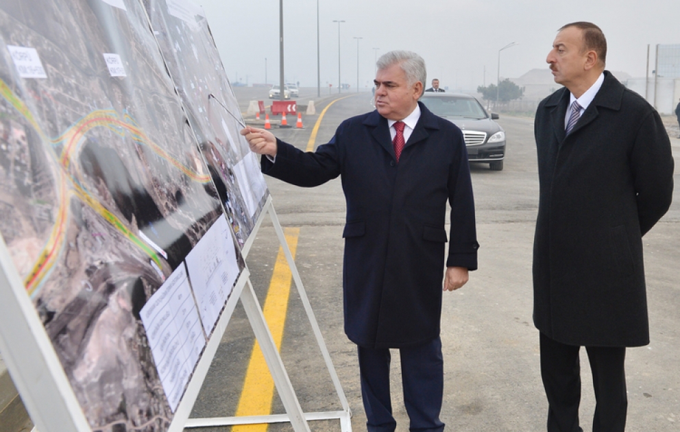 President Ilham Aliyev inaugurates Zabrat-Kurdakhani-Pirshaghi highway after reconstruction VIDEO