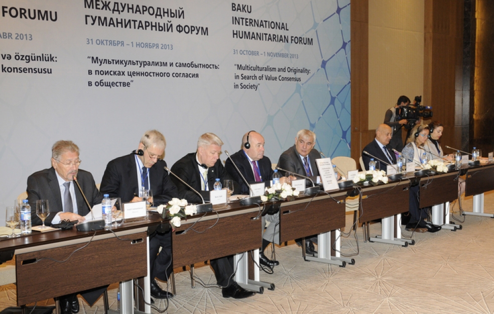 Round table on "Multiculturalism and identity: in search of value consensus in society” held within Baku International Humanitarian Forum VİDEO