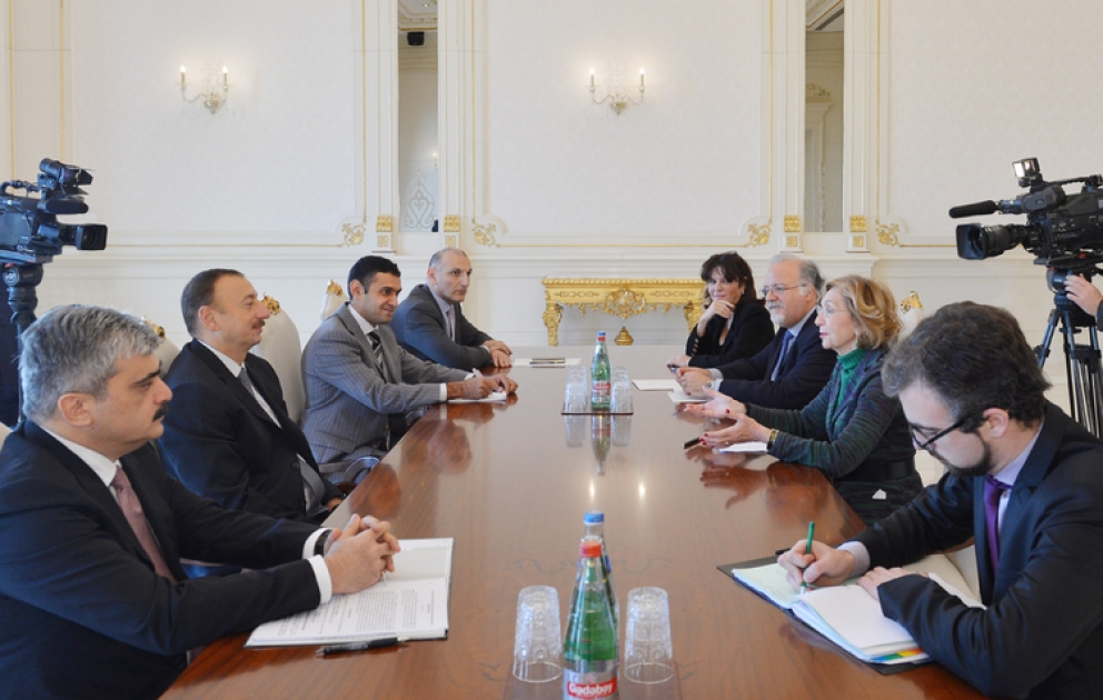 Azerbaijan`s President receives French Foreign Trade Minister VİDEO