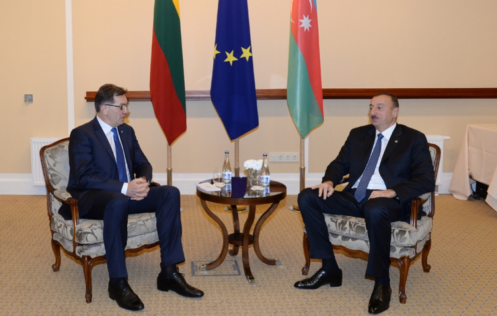 President Ilham Aliyev meets Lithuanian Premier VİDEO