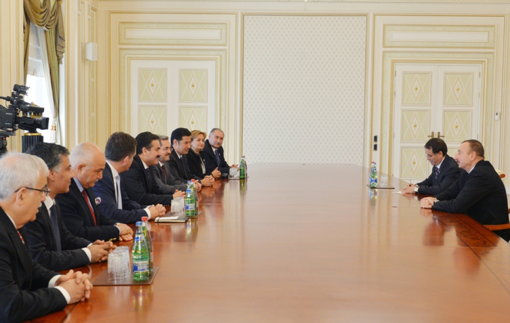 President Ilham Aliyev receives election monitors of Turkish Grand National Assembly VİDEO