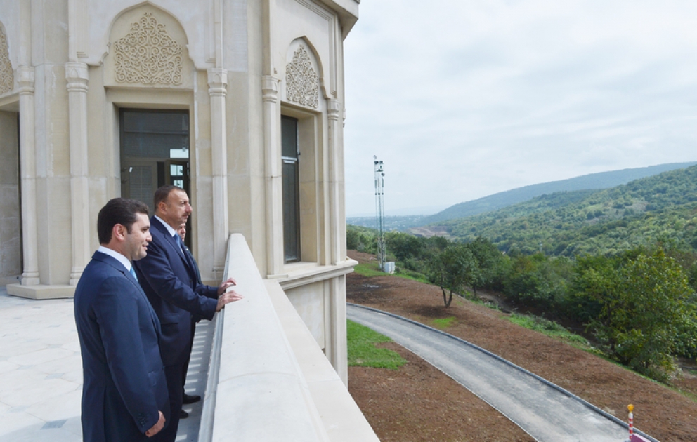 President Ilham Aliyev inspects construction work at Rixos Quba Azerbaijan hotel in Guba VİDEO