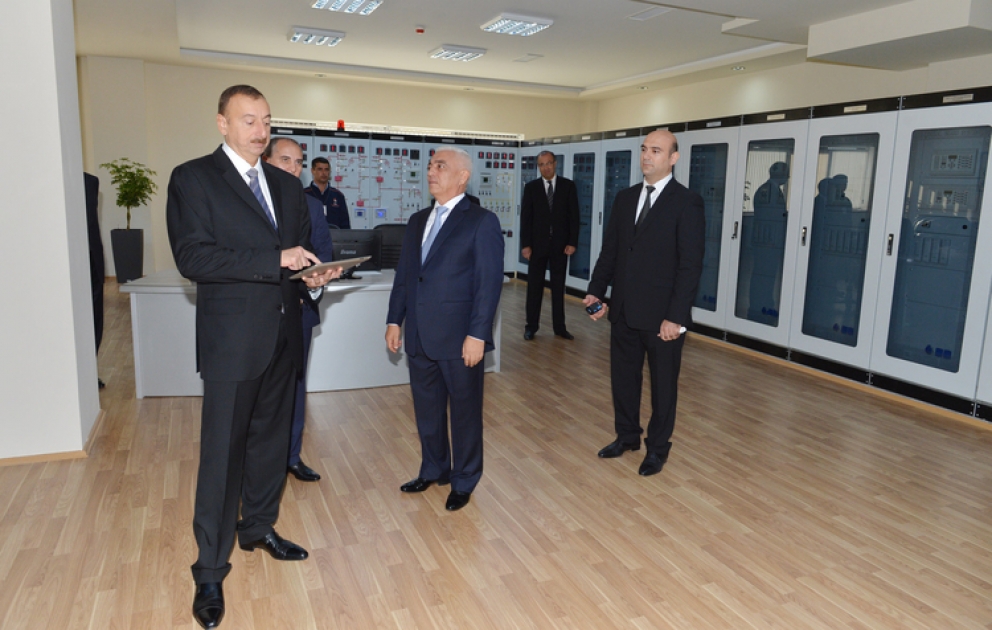 President Ilham Aliyev attends opening of new power substation in Baku VİDEO
