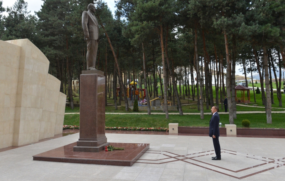 Azerbaijani President arrives in Gadabay District VİDEO