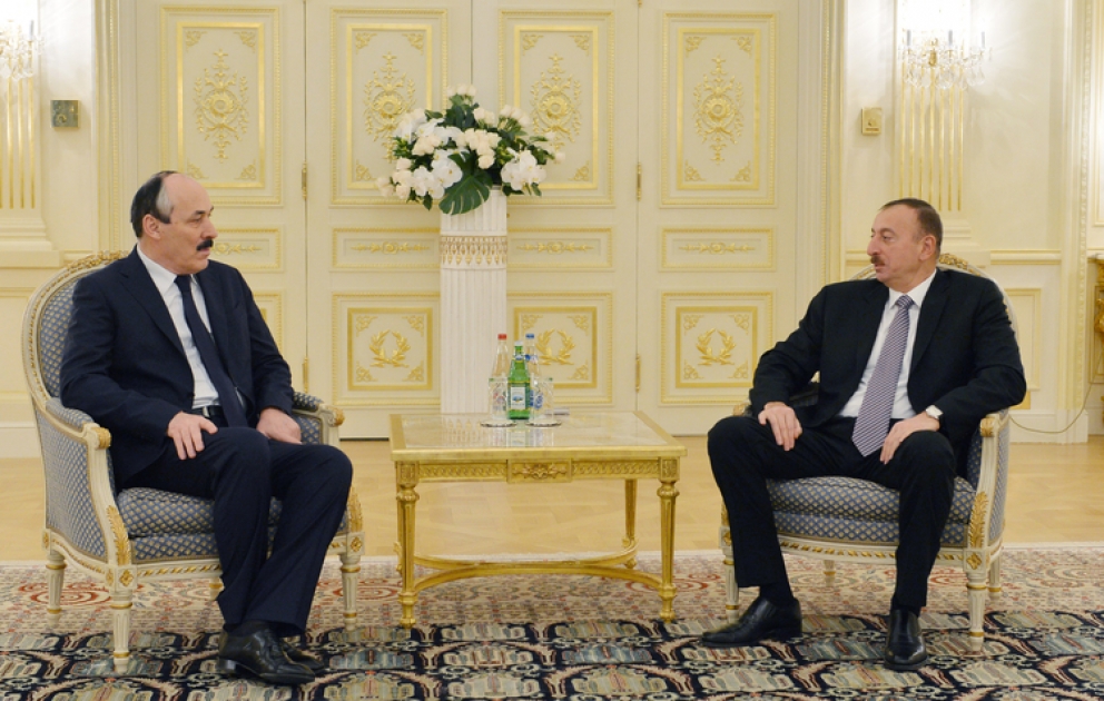 Le président azerbaïdjanais Ilham Aliyev a reçu la délégation conduite par le président daghestanais Ramazan Abdulatipov VIDEO