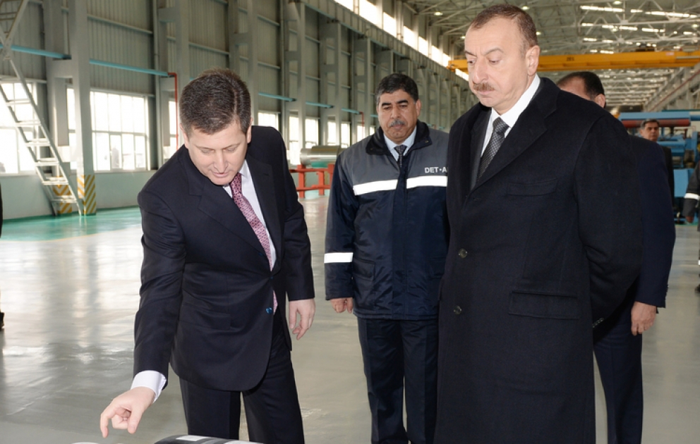Gəncədə “DET-AL Alüminium” MMC-nin Detal Alüminium Kompleksinin alüminium yarımfabrikat istehsalı zavodları açılmışdır VİDEO