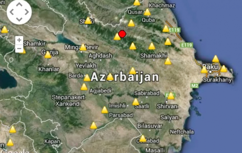 Qəbələdən 9 kilometr şimal-şərqdə zəlzələ olmuşdur VİDEO