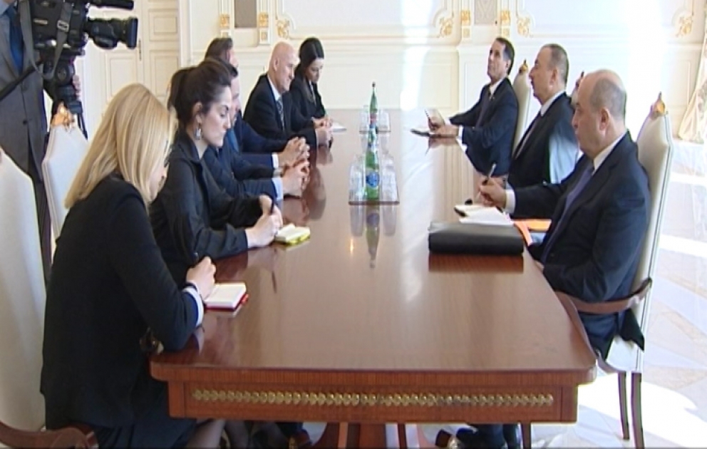 Azərbaycan Prezidenti İlham Əliyev Monteneqro parlamentinin sədri, ATƏT Parlament Assambleyasının prezidentinin başçılıq etdiyi nümayəndə heyətini qəbul etmişdir VİDEO