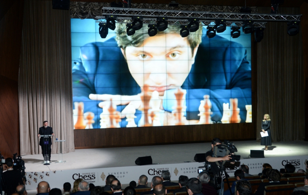 Şəmkirdə Vüqar Həşimovun xatirəsinə həsr edilmiş “Shamkir Chess- 2014” şahmat turnirinin təntənəli açılış mərasimi olmuşdur VİDEO