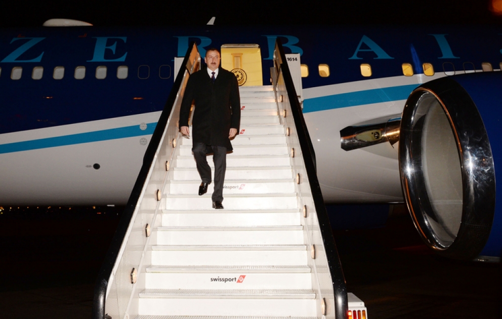 President Ilham Aliyev arrives in Belgium for working visit VIDEO