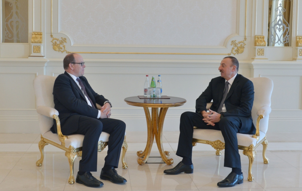President Ilham Aliyev meets Prince Albert II of Monaco VIDEO