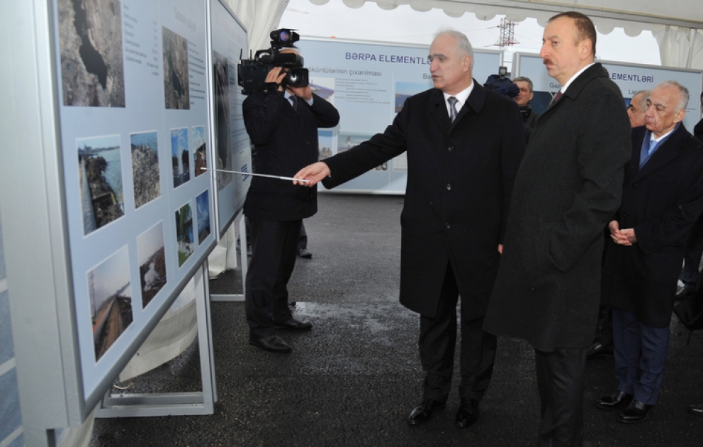 President Ilham Aliyev examines Boyukshor environmental improvement project VIDEO