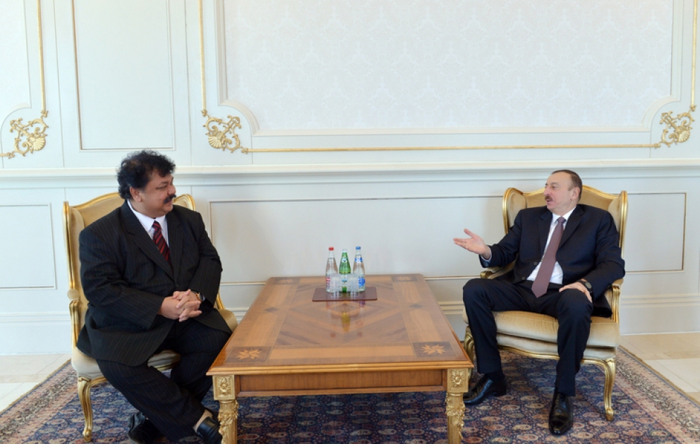 President Ilham Aliyev receives credentials of incoming Sri-Lankan Ambassador VIDEO