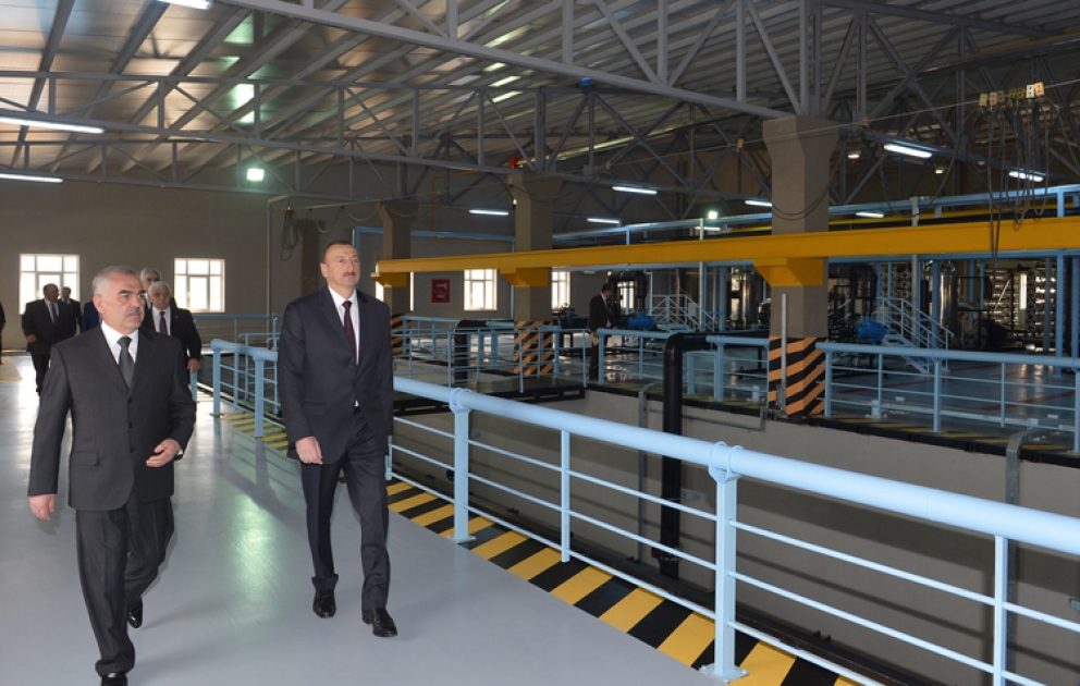 Azerbaijani President attends ceremony to inaugurate Nakhchivan City Water Reservoir and Water Purification Facilities Complex VIDEO