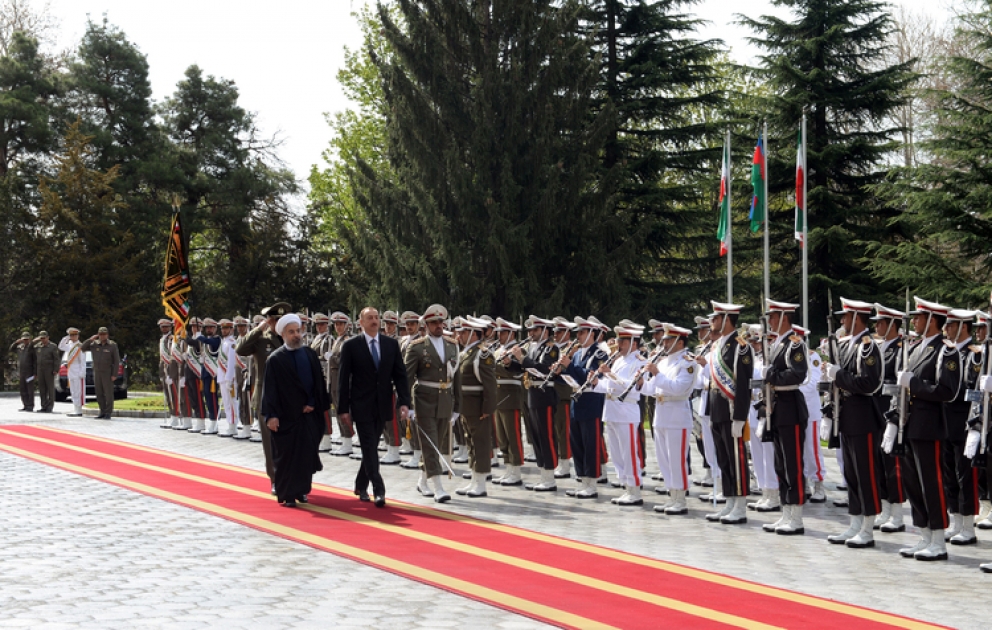 In Teheran offizieller Empfang von Präsident Aserbaidschans Ilham Aliyev stattgefunden VIDEO