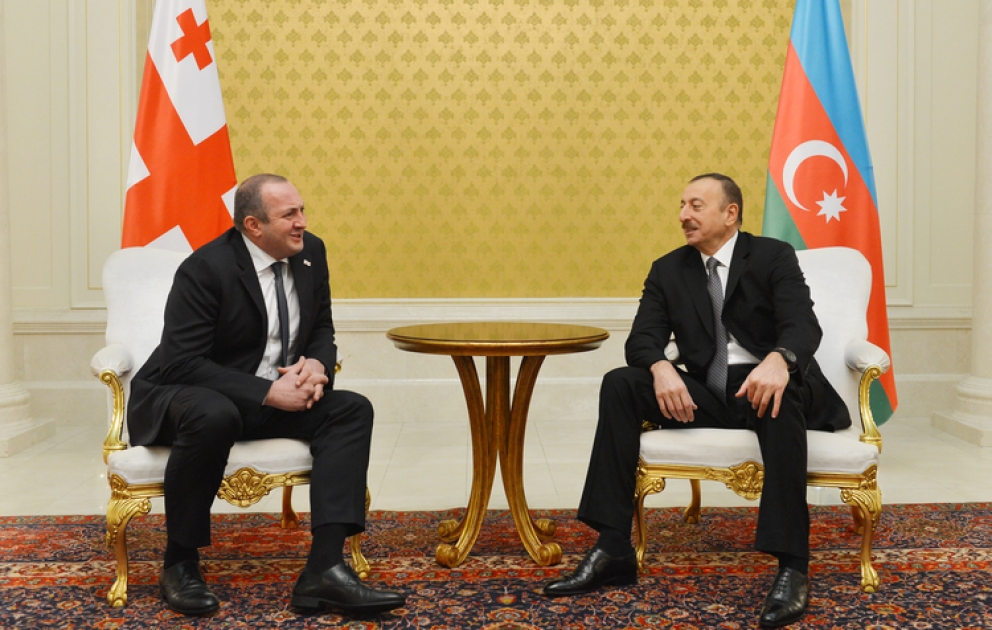 Entretien entre le président azerbaïdjanais Ilham Aliyev et le président géorgien Guiorgui Margvelachvili VIDEO