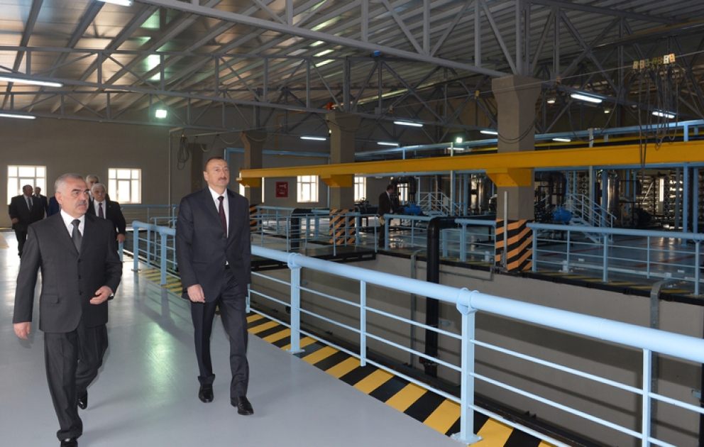 Le président azerbaïdjanais a participé à la cérémonie de la mise en service du barrage et du centre assainissement d’eau à Nakhitchevan VIDEO