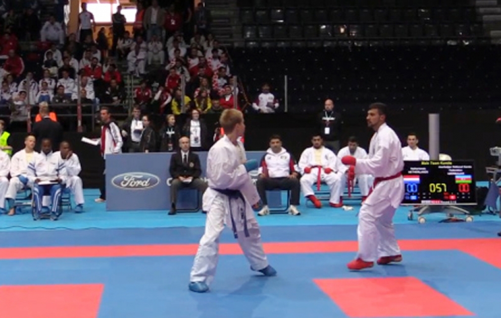 Karate üzrə Azərbaycan millisi komanda kumite yarışlarında Avropa çempionatının qalibi olmuşdur VİDEO