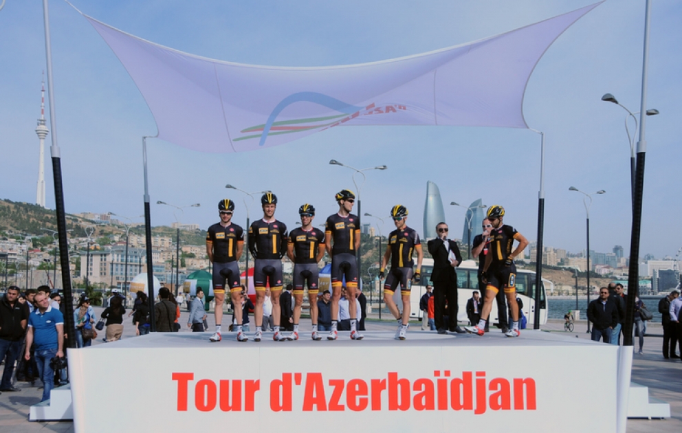 Bakıda “Tour d`Azerbaidjan” Beynəlxalq velosiped turu başlamışdır VİDEO