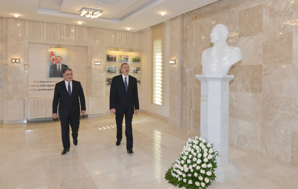 President Ilham Aliyev attended the opening ceremony of a new office building of the Agdash District Executive Authority VIDEO