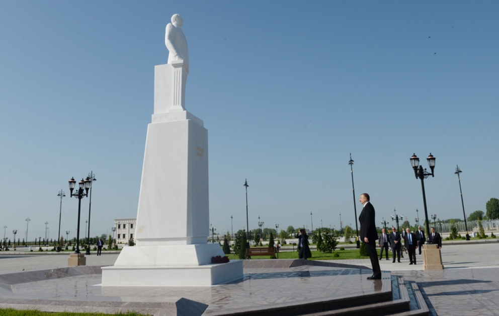 President Ilham Aliyev arrived in Agdash District VIDEO
