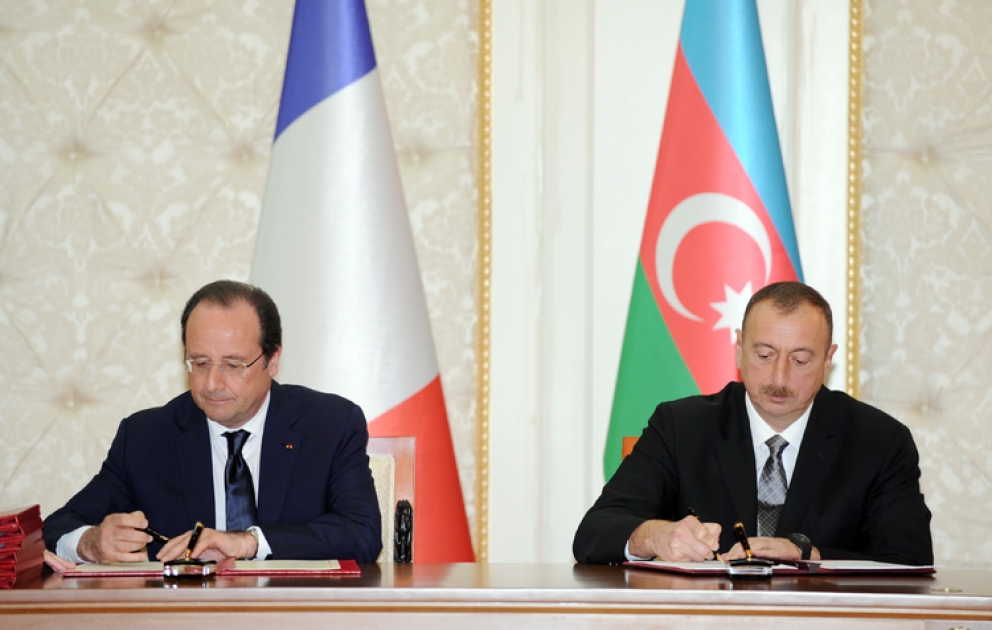 Signing ceremony of Azerbaijani-French documents was held VIDEO
