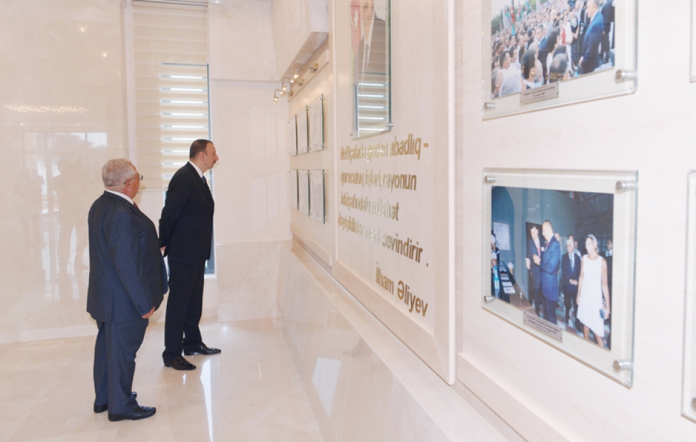 President Ilham Aliyev attended the opening of a new office building of the Neftchala District executive authority VIDEO