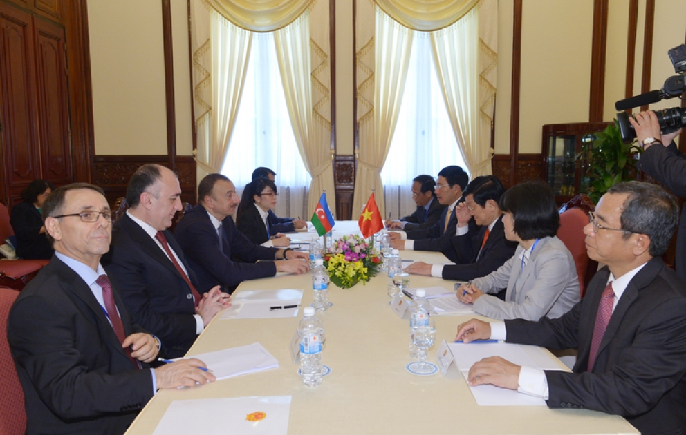 Treffen von Aserbaidschans Präsident Ilham Aliyev und Vietnams Präsident Trương Tấn Sang mit begrenzter Zusammensetzung VIDEO