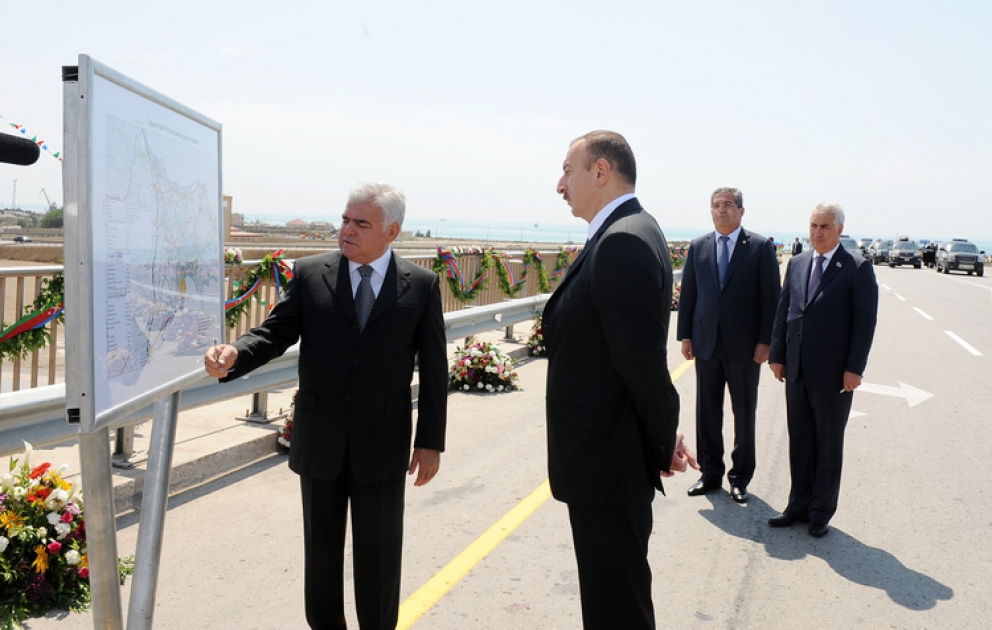 Neu rekonstruierte Autostraße Tagıyev-Sahil wurde zur Nutzung übergeben VIDEO