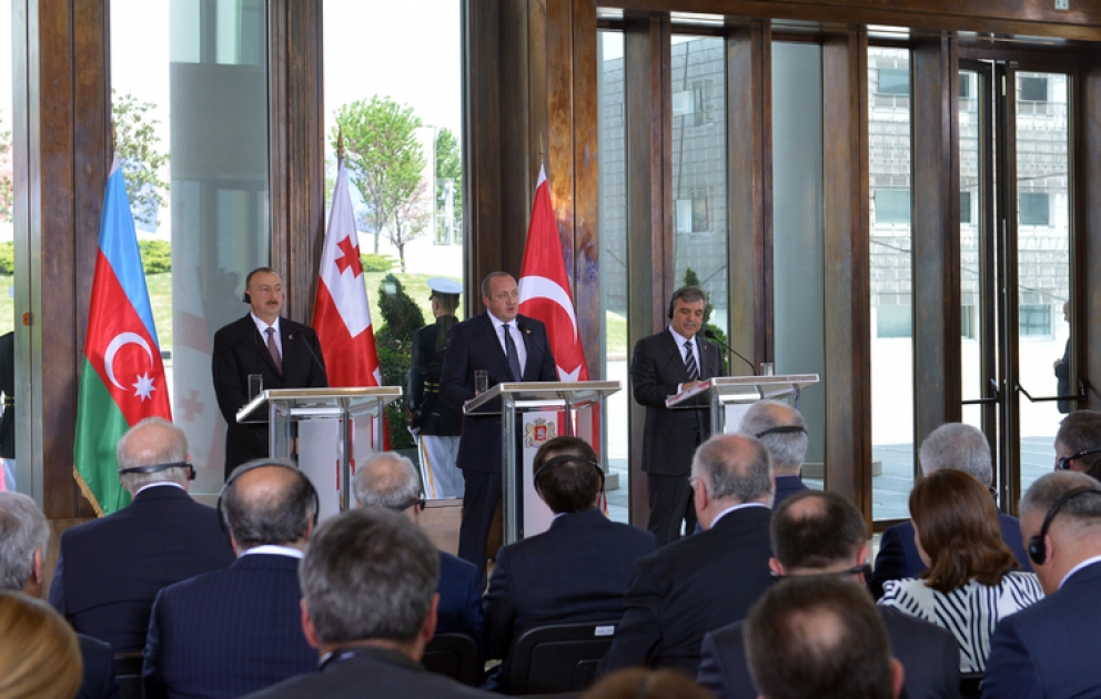 Les présidents azerbaïdjanais, turc et géorgien ont ténu une conférence de presse VIDEO