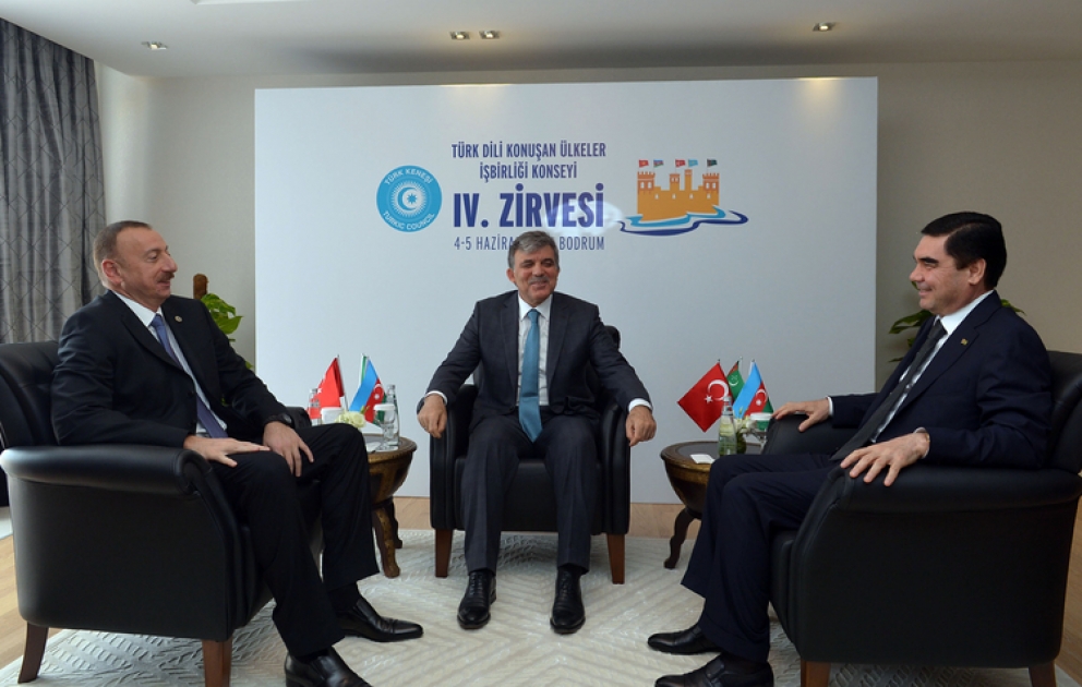 In Bodrum hat ein gemeinsames Treffen der Präsidenten von Aserbaidschan, der Türkei und Turkmenien stattgefunden VIDEO