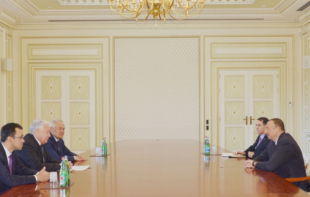 President Ilham Aliyev received a delegation led by the chairman of Mazhilis of the Parliament of Kazakhstan VIDEO