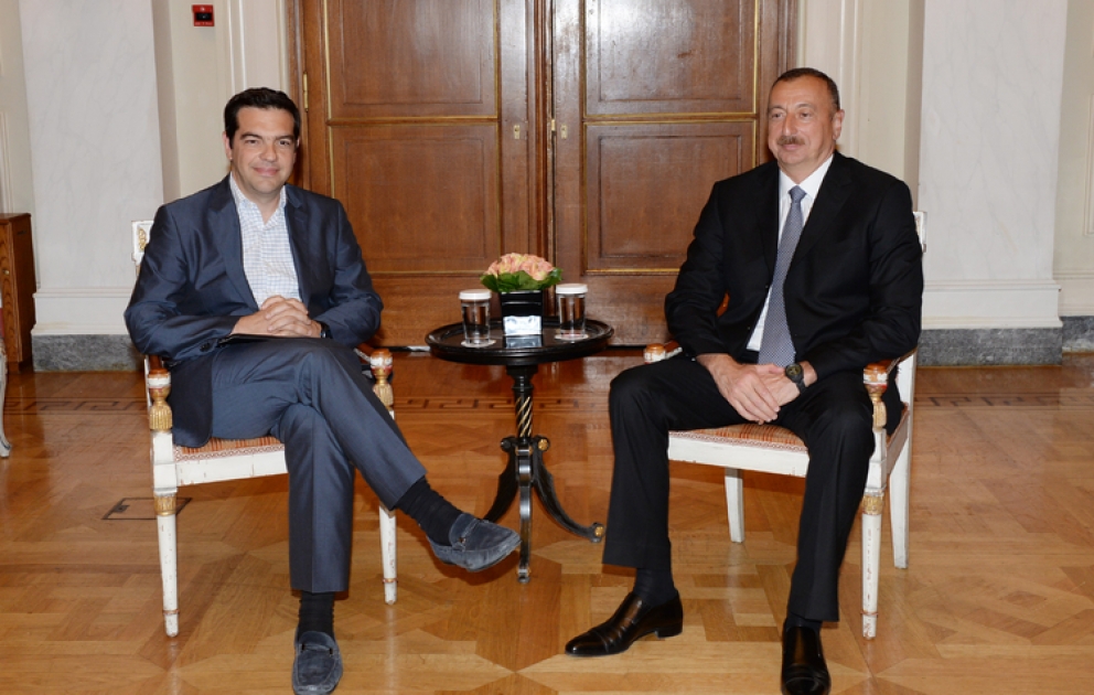 Le président azerbaïdjanais Ilham Aliyev a rencontré Alexis Tsipras, chef du principal parti d’opposition gauche démocrate grec VIDEO