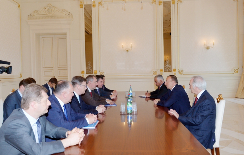 President Ilham Aliyev received a delegation led by the Russian Deputy PM VIDEO