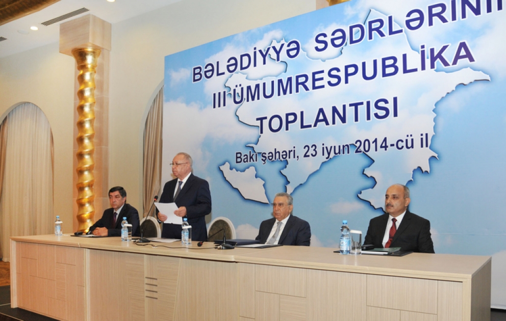 Bakıda bələdiyyə sədrlərinin III ümumrespublika toplantısı keçirilmişdir VİDEO